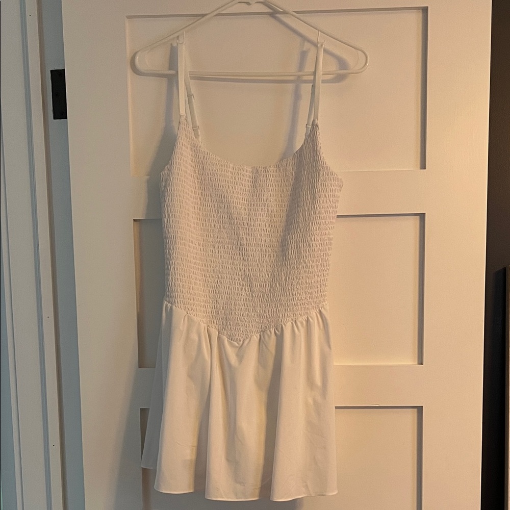 Aerie Offline Real Me Smocked Flowy Dress
